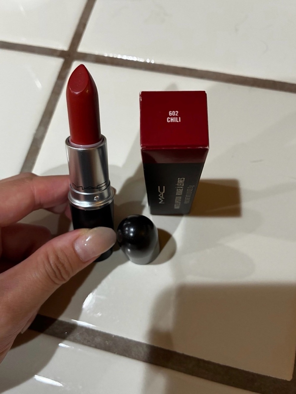 MAC Cosmetics Lipstick 602 Chili - Bold Classic Red